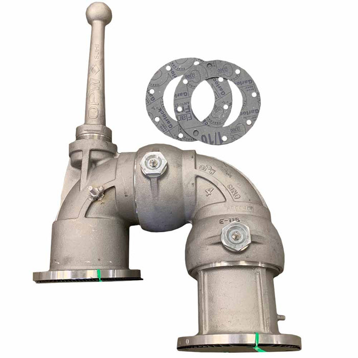 OPW 3655FTH-0402 Aluminum 4" Double Swivel Joint, TTMA Flanges, Boss Handle