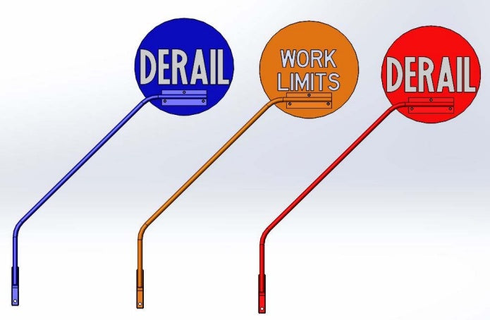 portable derail flags