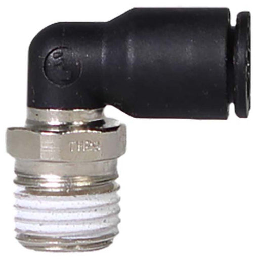 8mm push to connect by 1/4" NPT swivel elbow railyardsupply.com