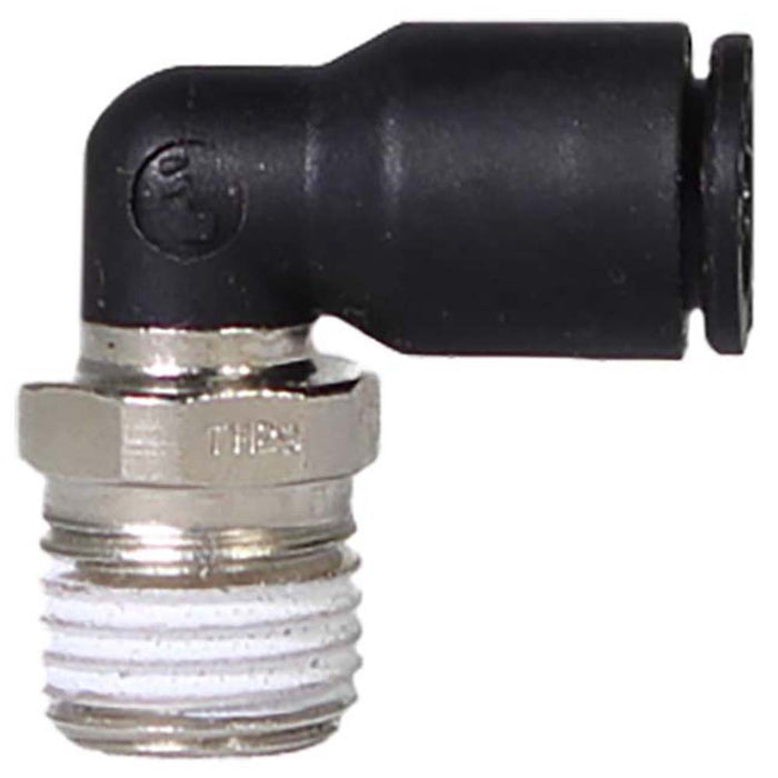 8mm push to connect by 1/4" NPT swivel elbow railyardsupply.com