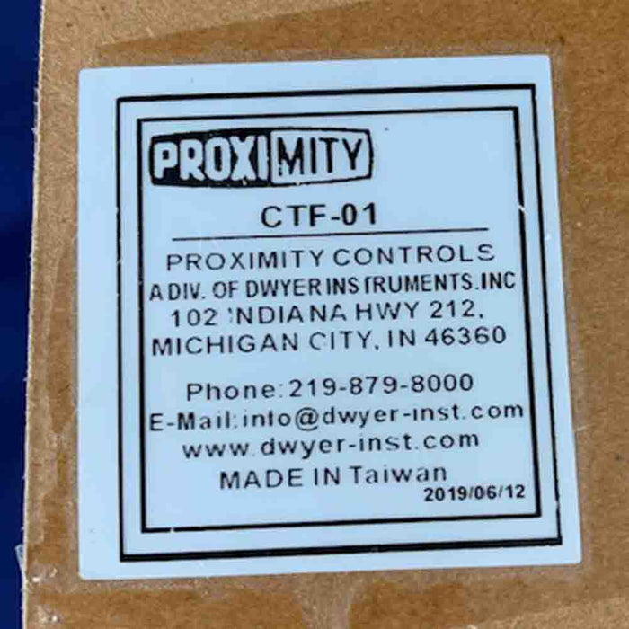 Proximity CTF-01 Mini Tuning Fork Level Switch Dwyer Instruments