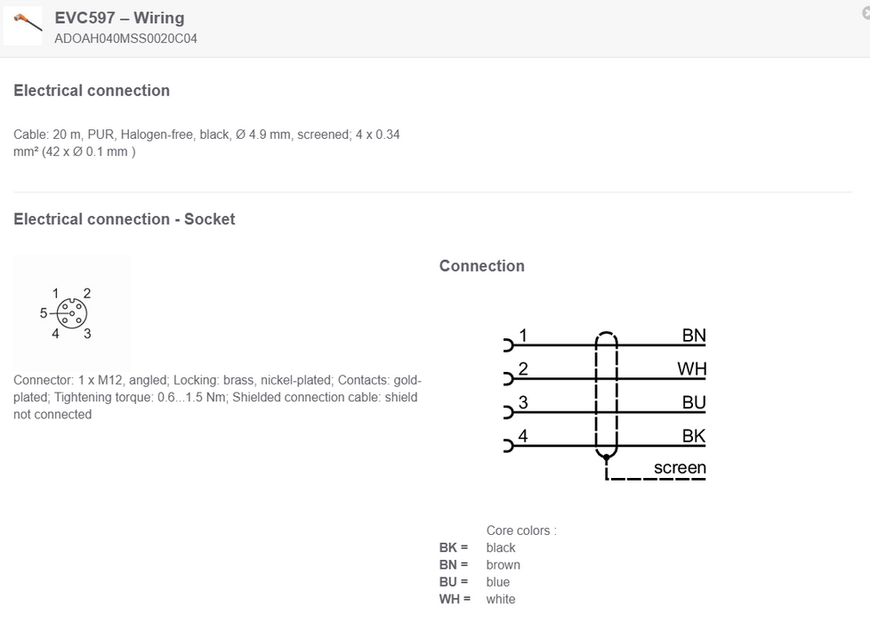 M12 connector wiring