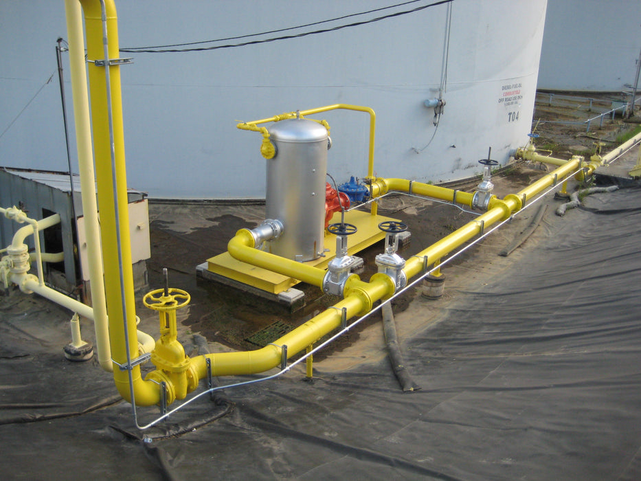 diesel fuel barge unloading skid system