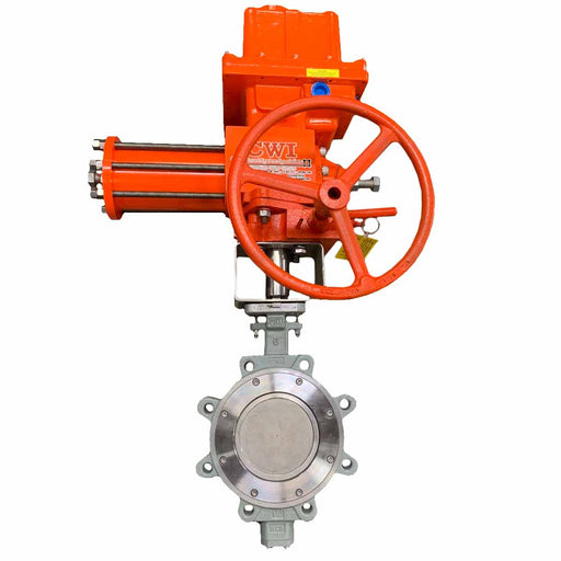 AS10 Spring Failsafe Actuator and 6in HP Butterfly Valve Assembly, 1000 in-lb, Indelac, Pratt