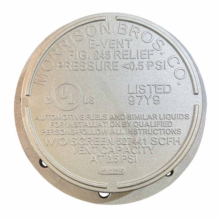 245F Emergency Tank Vent, 8 in, Flanged, Lightweight, Morrison Bros 245F--0800 AV