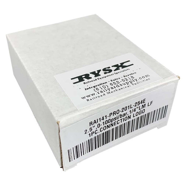 0-100 psi Liquid Filled Pressure Gauges, 1/4" NPT, Bottom Mount, 2.5" Face, 201L-254E