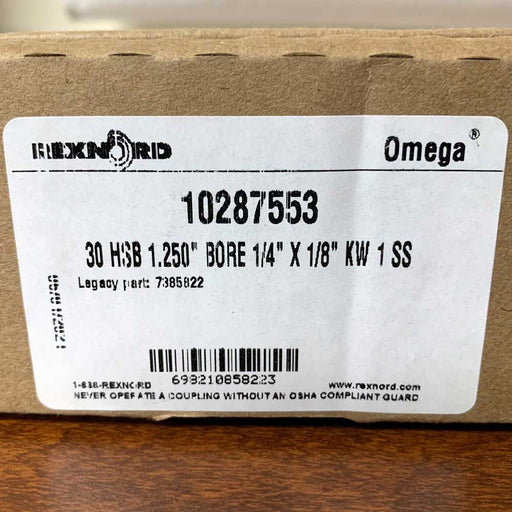 Rexnord Omega 7385822 30 HSB Hub Pump Coupler, 10287553, 1.250in. Bore