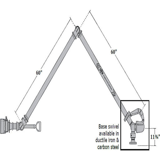 opw 4" truck loading arms, bottom unloading