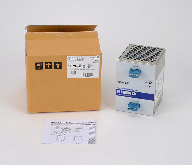Rhino PSB24-240S 10A Power Supply, 24-28 VDC Output