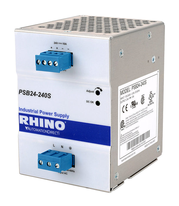 Rhino PSB24-240S 10A Power Supply, 24-28 VDC Output