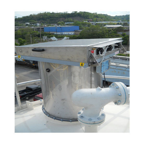 WAM sand silo dust collector system on top of silo railyardsupply.com