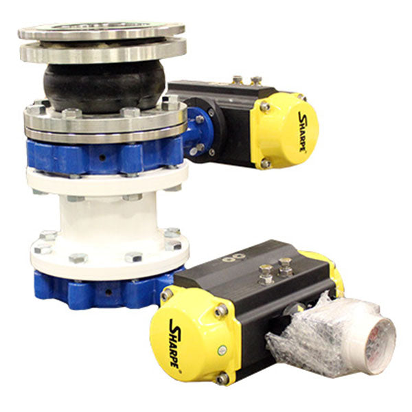 sharpe 6" butterfly valve lugged for sand system railyardsupply.com cwi railroad system specialists assembly example