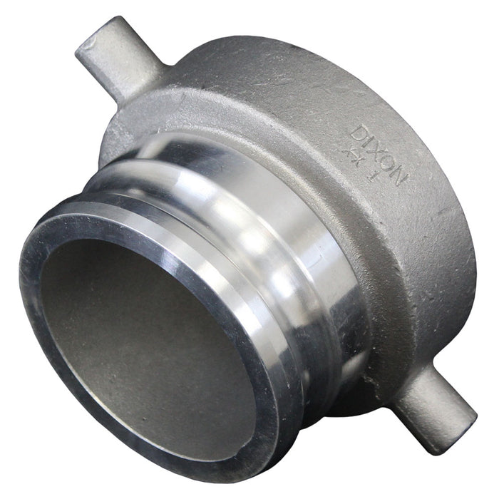 tank car threads to 4" male camlock adapter railcar railroad railyardsupply.com