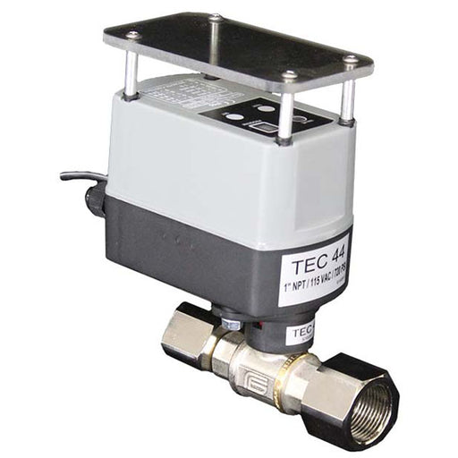 tec-44 automated motorized 1" NPT drain ball valve railyardsupply.com