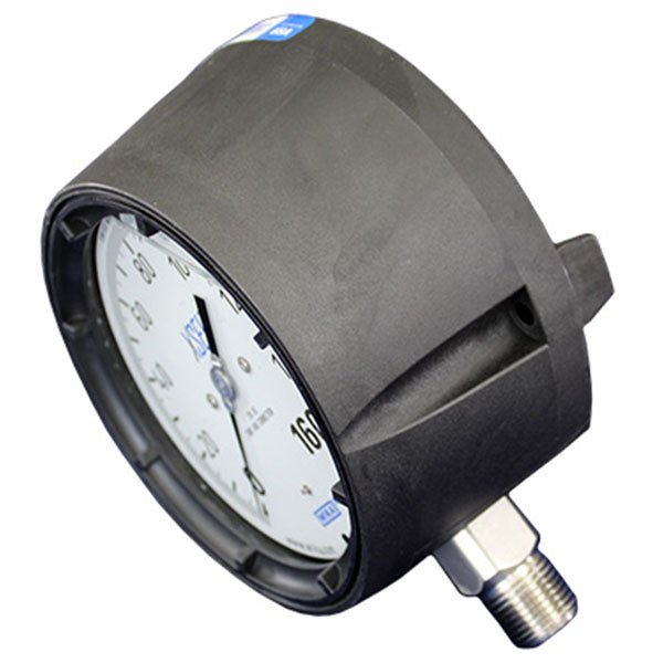 wika xsel 4.5" face 1/2" NPT liquid filled pressure gauge 50238795 railyardsupply.com