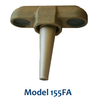 Morrison Brothers Co, 155, 155S, 155FA, Double Outlet Vent With Flash Arrester, T-style open vent used primarily on small storage tanks, Dual openings directed downward, Screen keeps debris out of the tank, Flash arrester on 155FA prevents sparks from entering the tank (155FA only), 155 has NPT female threads, 155BSP has BSPT threads, 155S is slip-on with set screw, 