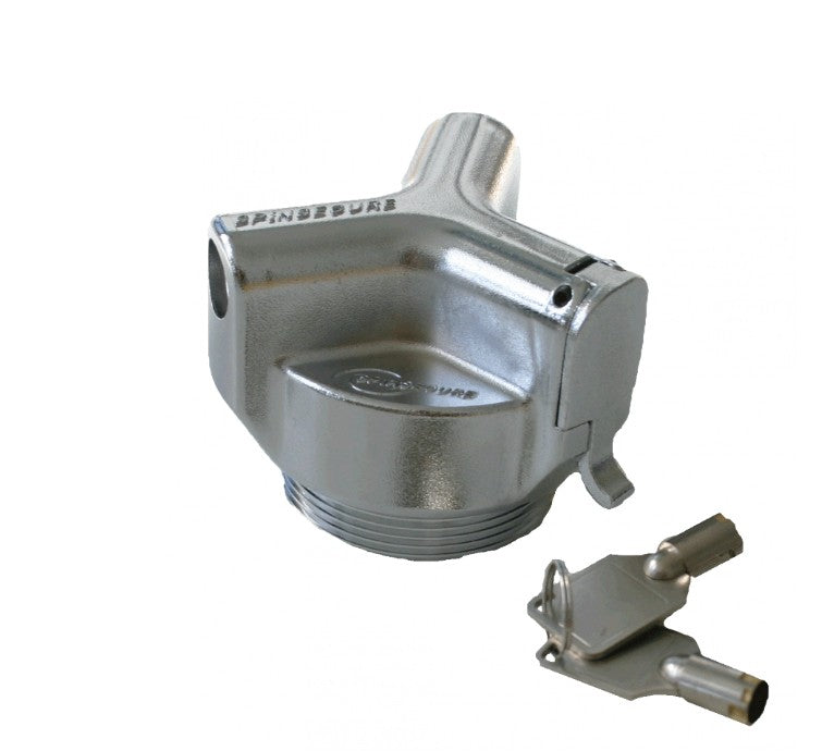 Morrison Brothers Co, 180M, Thermal Relief Spin-Secure Locking Fill Cap & Adaptor, prevent the theft of fuel from stationary storage tanks. 