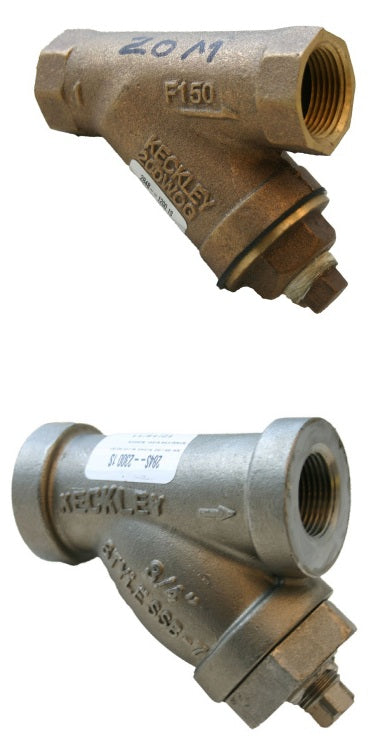 Morrison Brothers Co, 248B, 248S, Bottom Clean-Out Line Strainer - Brass, Stainless Steel,  filter debris, protect downstream equipment. Strainer basket is easily removable for cleaning or replacement. 