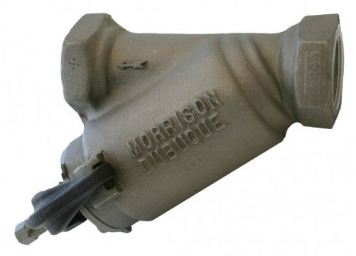 Morrison Brothers Co, 285Al, Bottom Clean-Out Line Strainer - Threaded, Aluminum, used in pipelines, filter debris, Strainer basket is removable for cleaning and/or replacement, Basket access is from the bottom. 