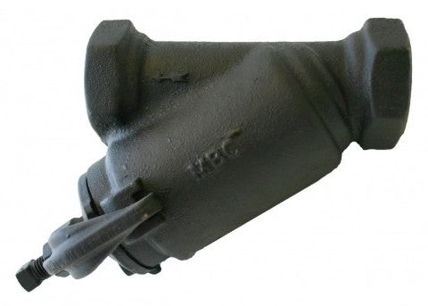Morrison Brothers Co, 285, Bottom Clean-Out Line Strainer - Threaded, Cast Iron, horizontal pipelines, filter debris, protect downstream equipment. 