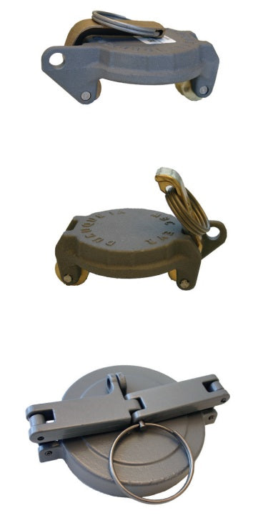 Morrison Brothers Co, 305C Top Seal Cap - 2 Inch, Keeps water, dirt, and debris out of the tank, Lockable with a padlock, Prevents vapors from escaping, Low profile models when space is limited.