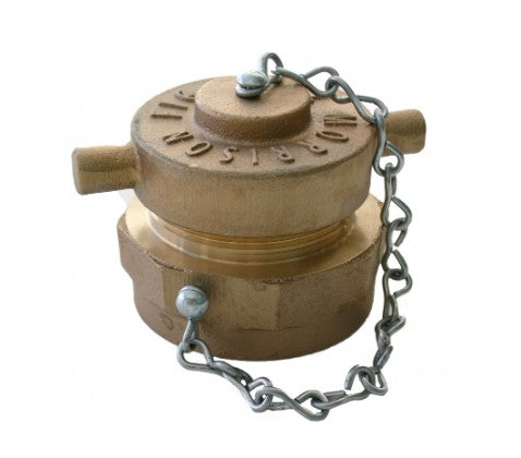 Morrison Brothers Co, 307, Fill Cap And Adaptor, Adaptor permanently threads onto riser pipe, cap threads onto adaptor, Vapor tight and water tight when properly secured, Cap attached to the adaptor with a chain eliminates the possibility of dropping or losing the cap.