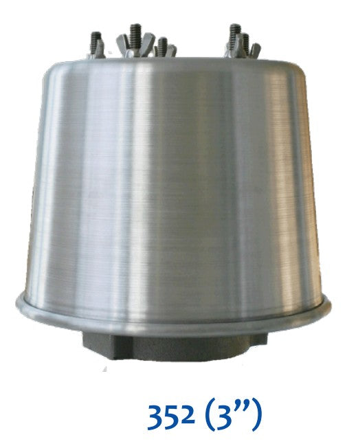 Morrison Brothers Co, 352, End-of-Line, Open Air Deflagration Flame Arrester, installed at the end connection of a tank vent line, provides a protection barrier that deters a flame generated from a source outside of the tank from flashing through the vent into the vapor space of the tank. 304 stainless arrester plates provide long term corrosion resistance and durability
Easy access for visual inspection and periodic maintenance. Full 2” and 3” NPT vent line air flow capacity.