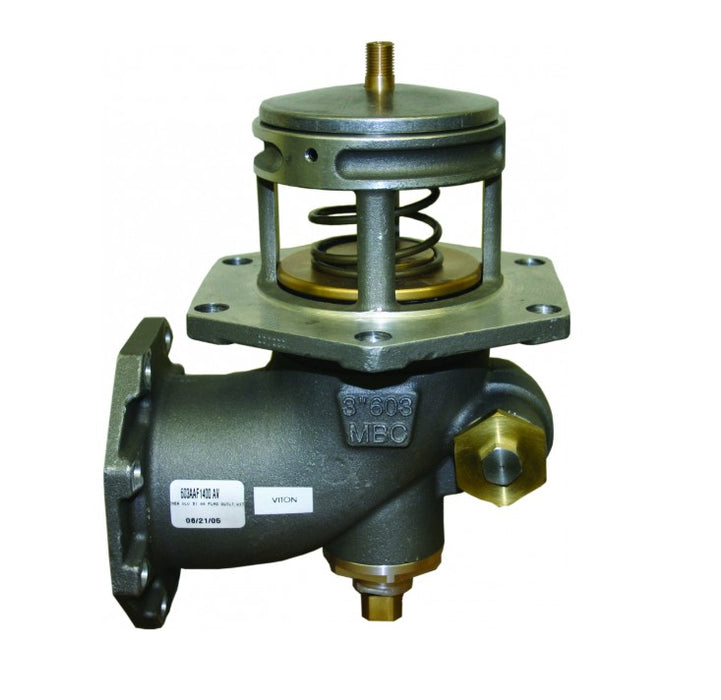 Morrison Brothers Co, 603AAV, 603AAF, Tank Truck Emergency Valve - Flanged - Air-Actuated, Tank Truck Emergency Valve - Victaulic - Air-Actuated, 3”. safe means of flow control of in the outlet of tank truck compartments, The normally closed valves are opened and closed by compressed air.