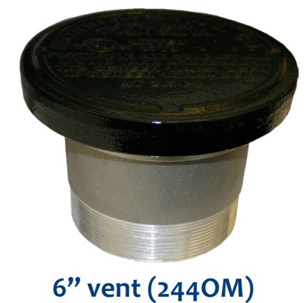 Morrison Brothers Co, 244OM, Male Threaded Emergency Vents, 2-Inch, 3-Inch, 4-Inch, 5-Inch, 6-Inch, 8-Inch, 10-Inch, Vents. Flanged Kits. 