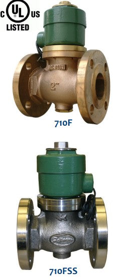 Morrison Brothers Co, 710F, 710FMO, 710FSM, 710FSS, Solenoid Valves, Manual Override, normally closed solenoid valve, fuel system solenoid valve, explosion-proof solenoid valve, hazardous location solenoid valve, bronze solenoid valve, stainless steel solenoid valve, UL certified solenoid valve, fuel dispensing solenoid valve, horizontal pipeline solenoid valve, manual override solenoid valve, 120V AC solenoid valve, 24V DC solenoid valve, Class H coil solenoid valve, NEMA 4X solenoid valve.