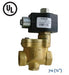 Morrison Brothers Co, 711 solenoid valve, high flow solenoid valve, pilot operated piston valve, normally open solenoid valve, explosion proof solenoid valve, weatherproof solenoid valve, 120V solenoid valve, forged brass body, FKM seals, steam application valve, water processing valve, pressure system valve.