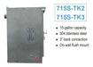 Morrison Brothers Co, 715, AST Remote Fill Box, On Wall. 715 Series 10‑gallon remote fill box, vented weatherproof lockable steel cabinet, 2‑inch and 3‑inch NPT or flange connections, sloped bottom with drain and hand pump, quick or dry disconnect options, vapor recovery compatible, powder‑coated or stainless steel construction, UL‑2583 approved.