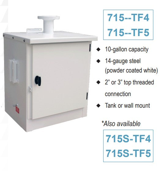 Morrison Brothers Co, 715, 715S, AST Remote Fill Box, he 715 Series remote fill box is a 10-gallon capacity cabinet that provides containment of small spills during tank filling operations.