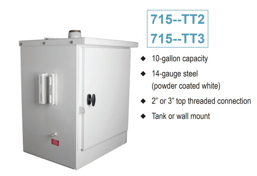 Morrison Brothers Co, 715, 715S, AST Remote Fill Box, he 715 Series remote fill box is a 10-gallon capacity cabinet that provides containment of small spills during tank filling operations.