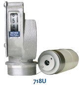 Morrison 718 liquid level gauge, Above ground storage tank gauge, Fuel tank level indicator, Liquid level measurement gauge, Mechanical tank gauge, Float-operated tank gauge, Industrial liquid level gauge, Cast aluminum tank gauge, UV resistant level tape gauge, Vapor-sealed tank gauge, Adjustable float tank gauge
2-inch NPT threaded gauge, Polypropylene float gauge, Stainless steel spring gauge. Morrison Brothers co. Displayed In Inches, Displayed In Gallons, Displayed in Centimeters.