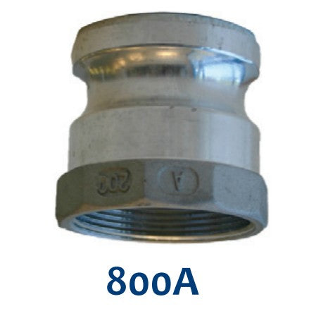 Morrison Brothers Co, 800A, 800B, 800C, 800D, 800E, 800F, 800DC, 800DP, Cam-and-Groove Fitting - Male Adaptor/Female Thread, connect and disconnect components quickly, fluid handling.