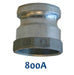 Morrison Brothers Co, 800A, 800B, 800C, 800D, 800E, 800F, 800DC, 800DP, Cam-and-Groove Fitting - Male Adaptor/Female Thread, connect and disconnect components quickly, fluid handling.