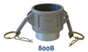 Morrison Brothers Co, 800A, 800B, 800C, 800D, 800E, 800F, 800DC, 800DP, Cam-and-Groove Fitting - Male Adaptor/Female Thread, connect and disconnect components quickly, fluid handling.