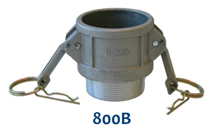 Morrison Brothers Co, 800A, 800B, 800C, 800D, 800E, 800F, 800DC, 800DP, Cam-and-Groove Fitting - Male Adaptor/Female Thread, connect and disconnect components quickly, fluid handling.