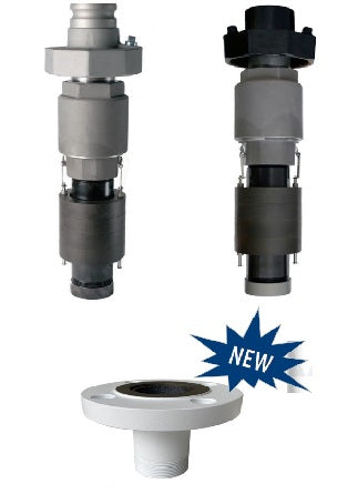 Morrison Brothers Co, FIG 9095AA, OVERFILL PREVENTION VALVE-AA Series (3") 9095AA3300 (3"), 9095AF (3”)• Installs on tank top by threading onto a 6" male NPT riser • Direct fill adaptor has 3" male quick disconnect
• Remote adaptor has 3" female NPT inlet threads for piping to remote fill point • Full flow until shut-off point
• 1.23” of float height adjustment
• Integral pressure relief • Integral anti-siphon function • Optional test mechanism • Drop tube adaptor accepts 3" drop fill tubes (Morrison 419)