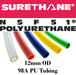 Pneumatic Tubing and Fittings, Hose, Pipe and Fittings, Air Hose, Polyurethane Surethane Pneumatic Tubing, Abrasion-Resistant, Tubing, Black, Clear, Clear Blue, Green, Light Blue, Navy Blue, Red, White, Yellow