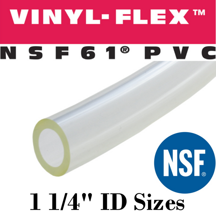 Pneumatic Tubing and Fittings, Hose, Pipe and Fittings, Air Hose, Vinyl-Flex™ PVC Hose, Pneumatic Tubing, Vinyl-Flex™ PVC Hose, Certified for Direct Contact with Potable Water Food & Beverage, Lightweight and Flexible, Phthalate Free, PVC, PVC Hose, Clear Hose, Low Pressure Applications, Fluid, Compressed Gases.