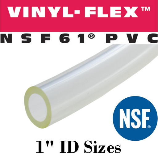 Pneumatic Tubing and Fittings, Hose, Pipe and Fittings, Air Hose, Vinyl-Flex™ PVC Hose, Pneumatic Tubing, Vinyl-Flex™ PVC Hose, Certified for Direct Contact with Potable Water Food & Beverage, Lightweight and Flexible, Phthalate Free, PVC, PVC Hose, Clear Hose, Low Pressure Applications, Fluid, Compressed Gases.