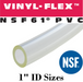 Pneumatic Tubing and Fittings, Hose, Pipe and Fittings, Air Hose, Vinyl-Flex™ PVC Hose, Pneumatic Tubing, Vinyl-Flex™ PVC Hose, Certified for Direct Contact with Potable Water Food & Beverage, Lightweight and Flexible, Phthalate Free, PVC, PVC Hose, Clear Hose, Low Pressure Applications, Fluid, Compressed Gases.