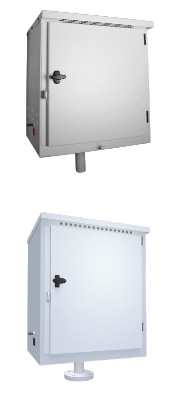 Morrison Brothers Co, 715, Remote Fill Box, Bottom Connection. 715 Series remote fill box, 10‑gallon capacity steel cabinet, powder‑coated white, 14‑gauge construction, sloped bottom with front drain, pad‑lockable door, grounding stud, vapor recovery brackets, 2‑ or 3‑inch NPT bottom connection, UL‑2583 and Florida DEP EQ‑787 approved