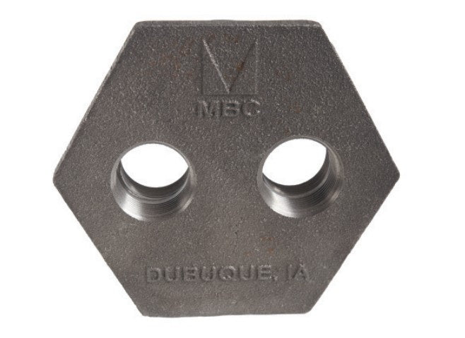 Morrison Brothers Co, 184Q, Quad Tapped Bushings, Female openings are threaded from the top and threaded from the bottom. 