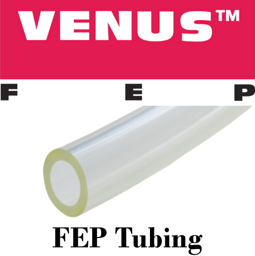 Venus™ FEP Tubing, Flexible, Durable, Low Permeability, Semi-Clear, Bio-Compatible, Easily Cleaned, Chemically Inert, UV-Resistant, Low Permeability, Broad Temperature Range, Contructed of Flourinated Ethylene Propylene, Tubing, Clear Tubing






