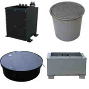 fluid dispenser pedestals and tank manholes
