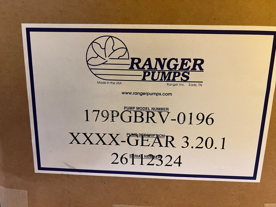 Ranger Pumps 179PGBRV Helical Gear Pump w/ Gear Reducer, Lube Oil