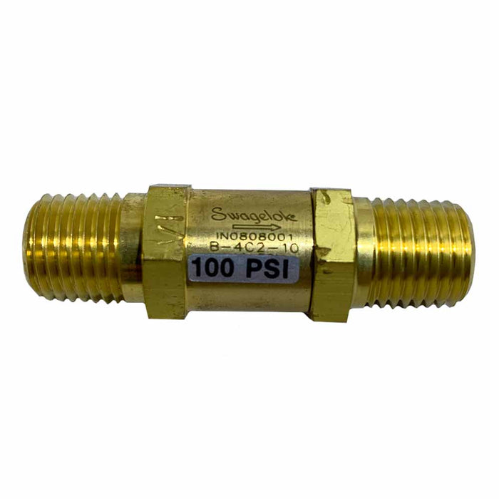 Swagelok B-4C2-100 Pressure Relief Valve, 100 psi, 1/4" MNPT, Brass